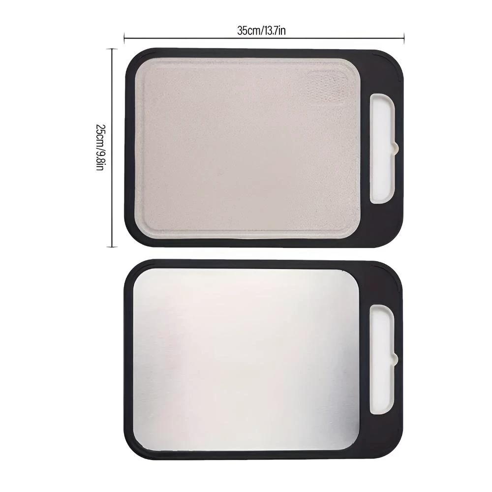 Reversible Stainless Steel Cutting Board by Casa & Beyond