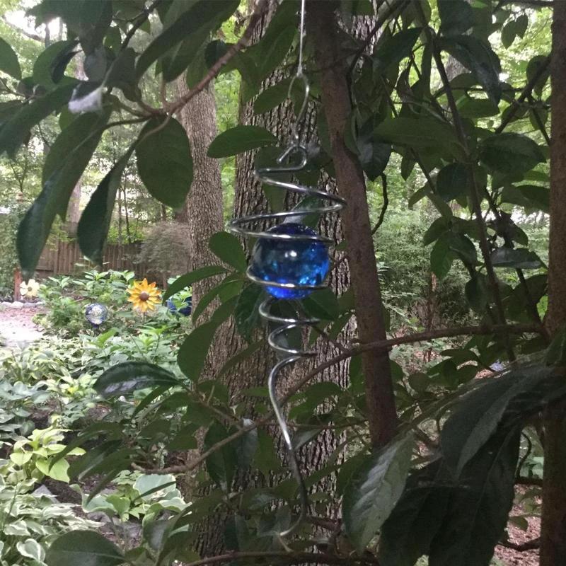 Spiral Crystal Ball Pendant by Bowlift