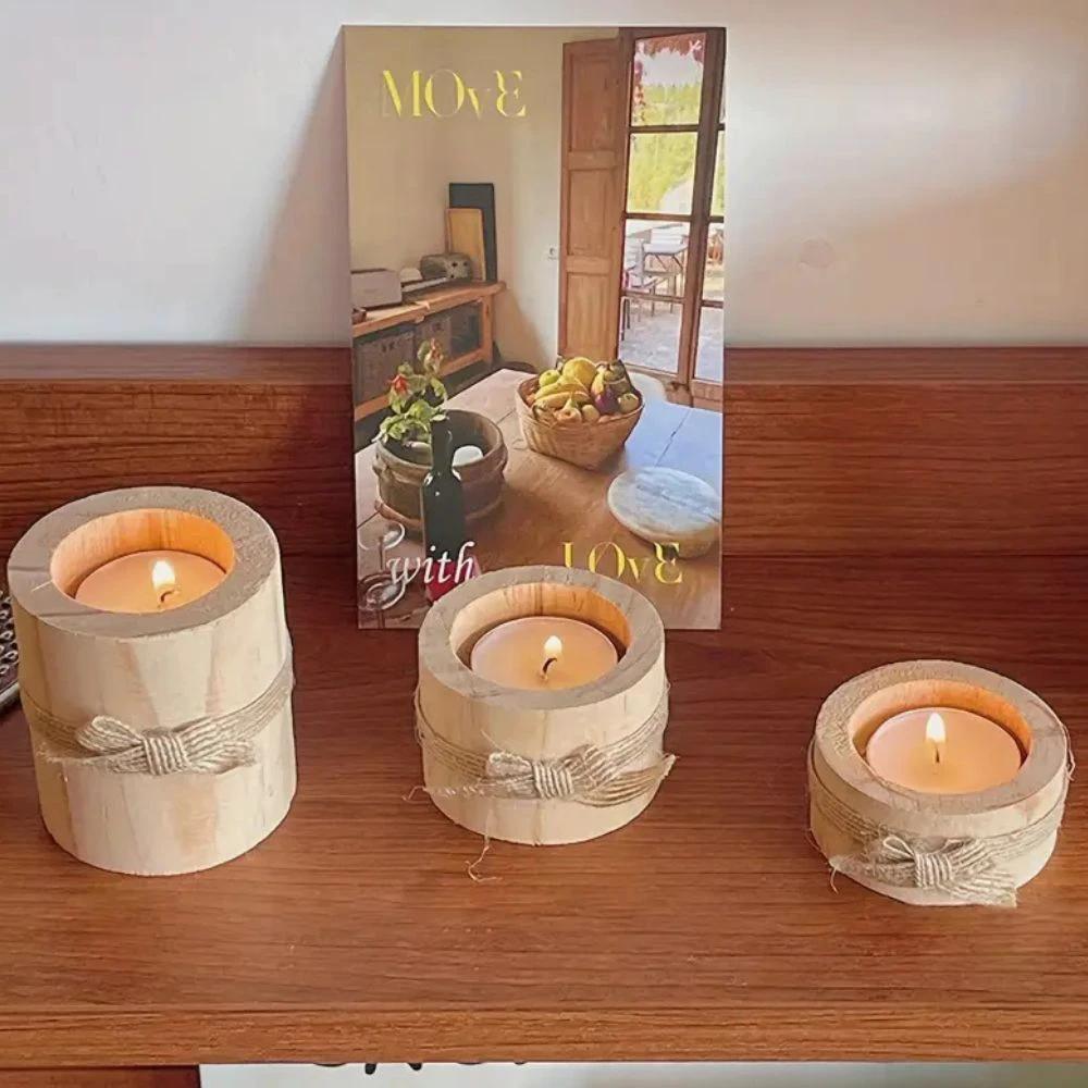 Bamboo Essence Candle Holders | 3 sets by Casa & Beyond