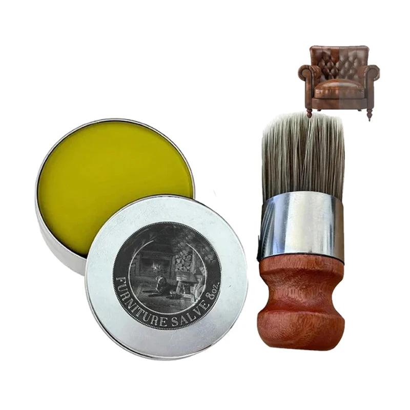Furniture care balm and brush by Bowlift