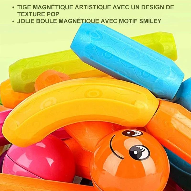 Magnetic construction set with balls and rods by Bowlift