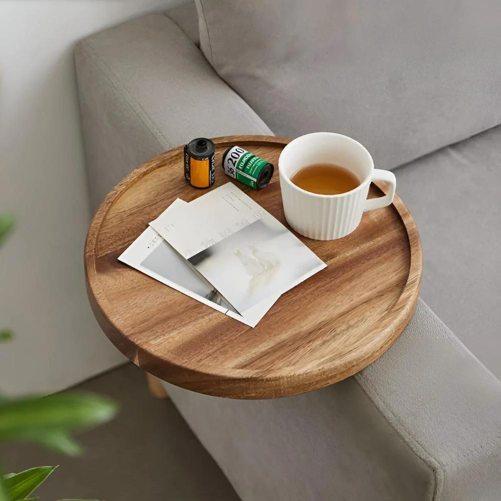 Sofa Armrest Walnut Tray by Casa & Beyond