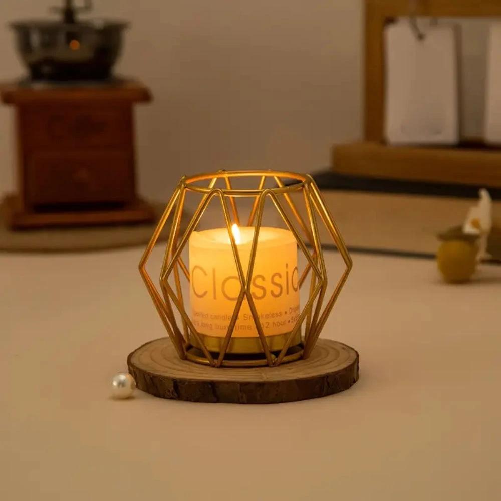 Wireframe Sleek Iron Candle Holder by Casa & Beyond