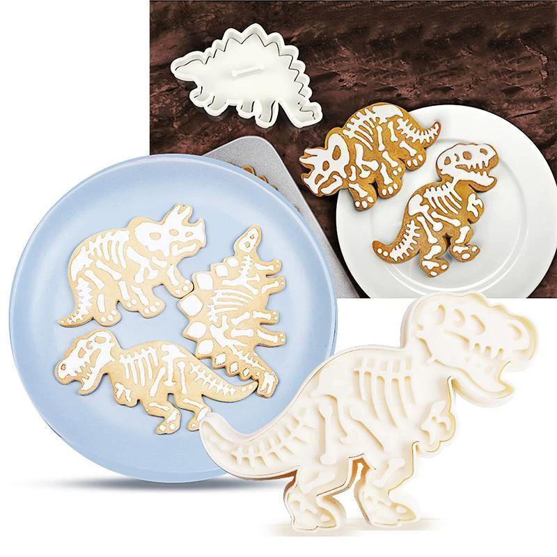 Dinosaur Cookie Cutters (Set of 3) by Bowlift