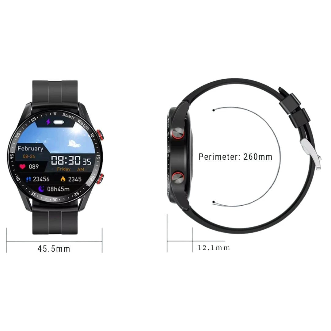 FitTrack | Non-Invasive Fitness Smart Watch - Tracks Physical Activity - Heart Rate - Sleep - Workout - GPS Notifications - Water Resistant Bowlift by Bowlift