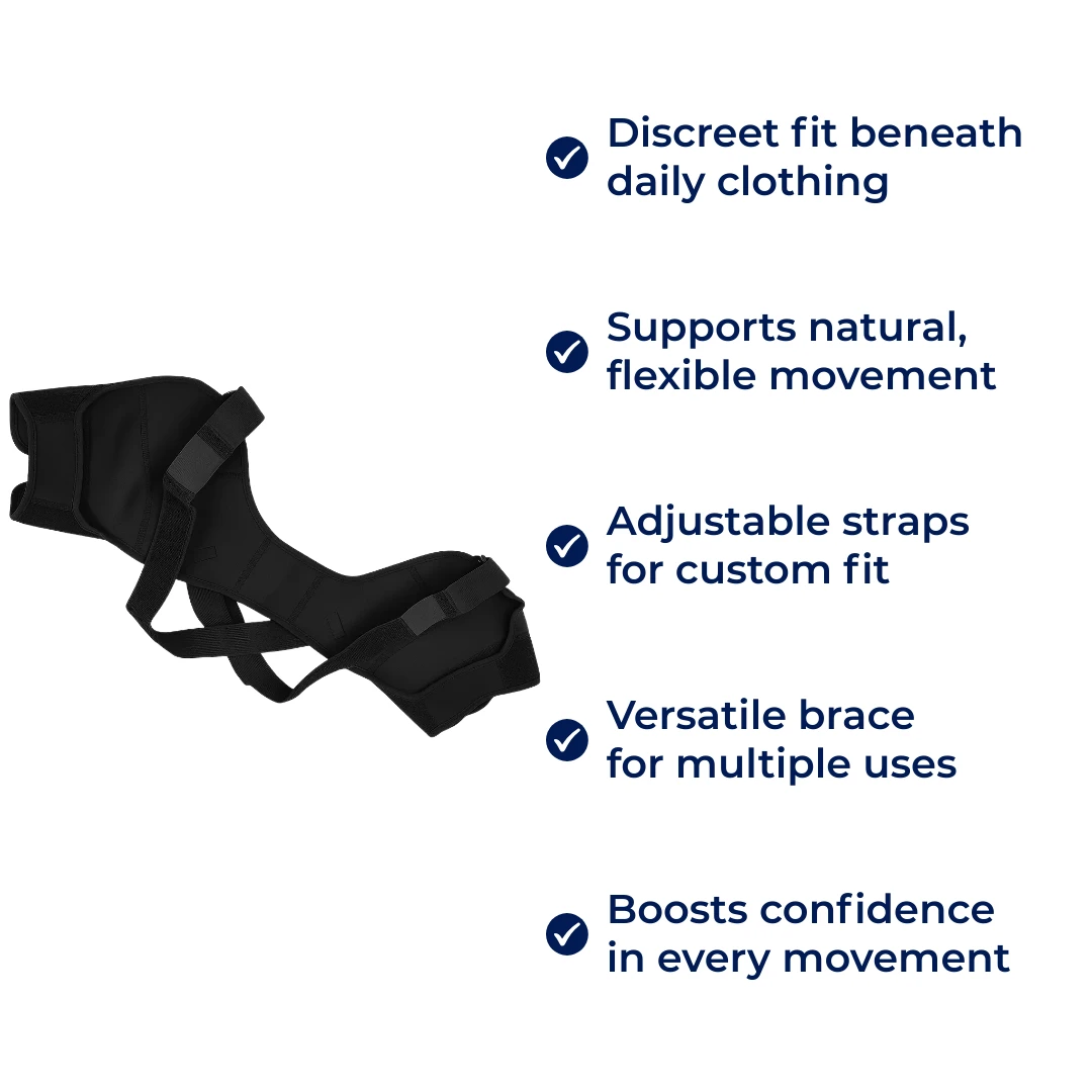 Cross-Compression Stability – Breathable Mesh Comfort – Relieves Shoulder Pain & Improves Posture Bowlift by Bowlift