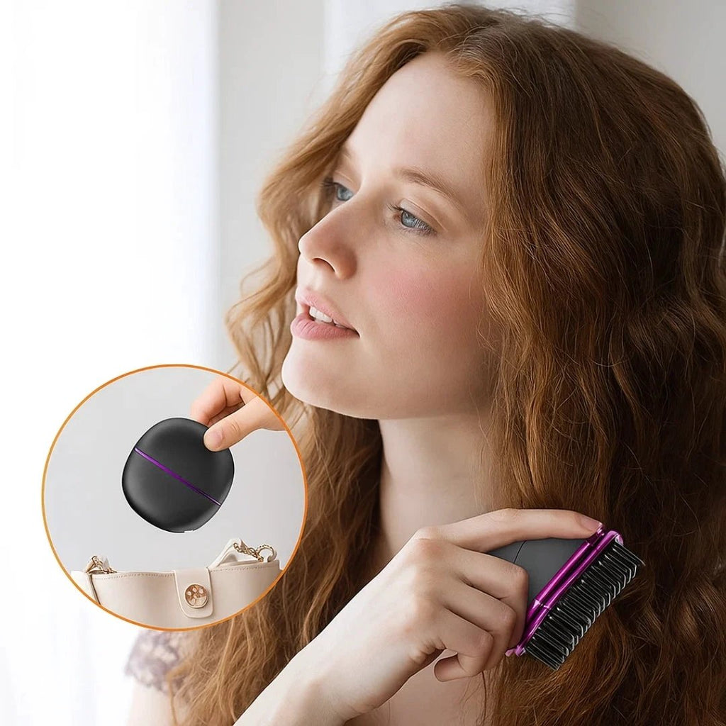 Fast Heat Up – Mini Comb Design – Frizz-Free Finish – Quick Touch-Ups for Travel & Daily Use Bowlift by Bowlift