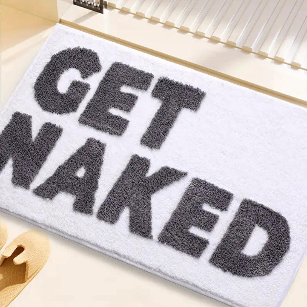 "Get Naked" Funny Bathroom Mat by Casa & Beyond