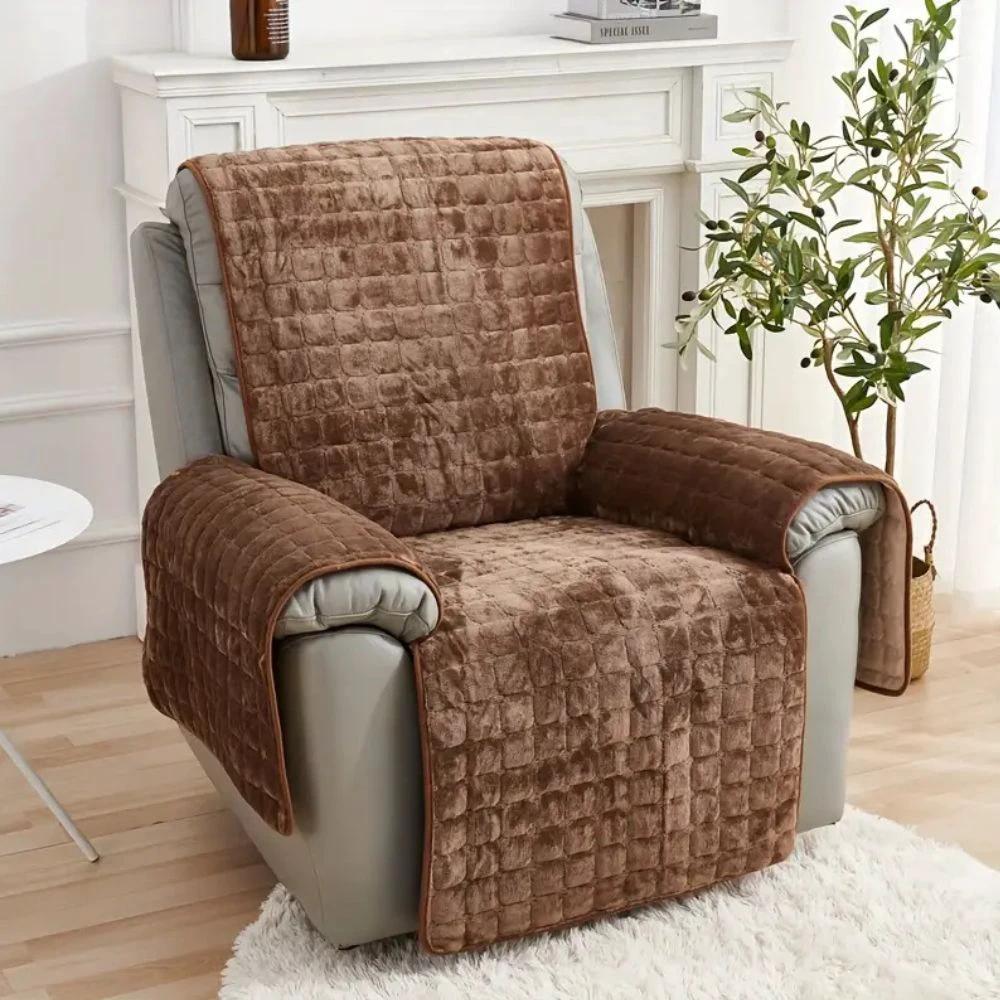 Velvet Grid Recliner Cover by Casa & Beyond