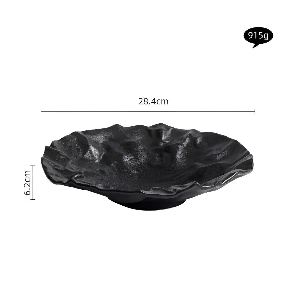Artisan Wrinkled Paper Ceramic Plate by Casa & Beyond