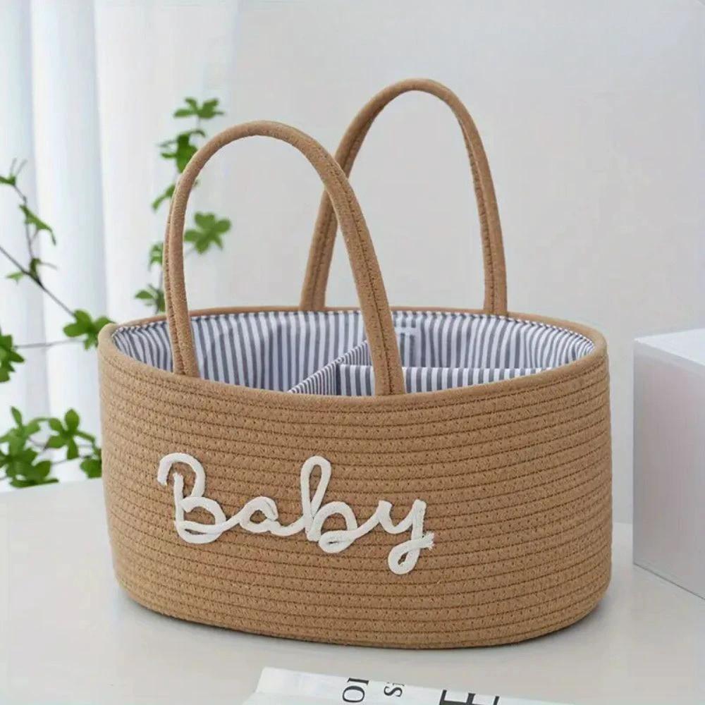 Cotton Rope Baby Caddy Organizer by Casa & Beyond