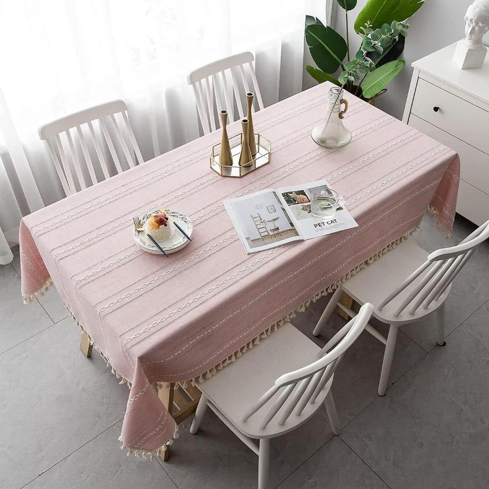Elegant Cotton Linen Tablecloth by Casa & Beyond