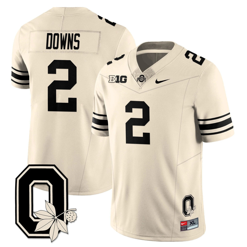 Caleb Downs Jersey #2 Ohio State Buckeyes 2025 Vapor Limited Stitched Cream by My Store NCAA Football Jerseys