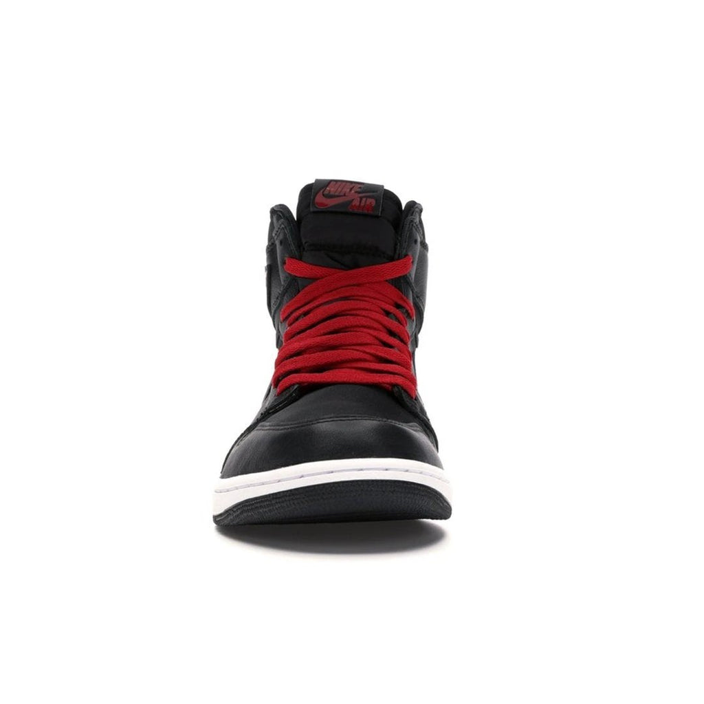 Air Jordan 1 Retro High Black Satin Gym Red by Air Jordan