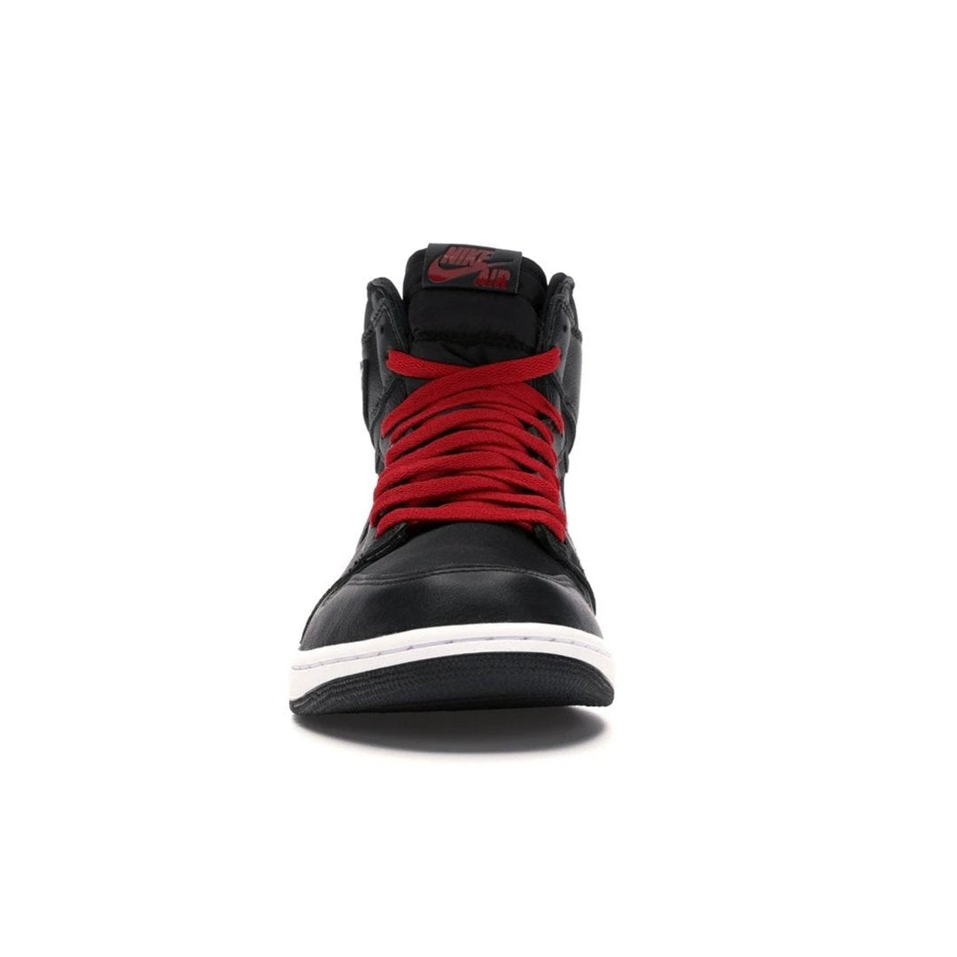 Air Jordan 1 Retro High Black Satin Gym Red by Air Jordan