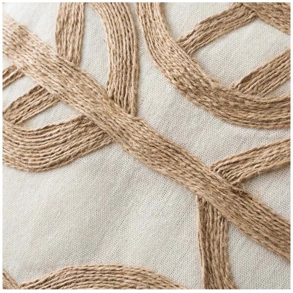 Leaf Embroidery Cushion Cover by Casa & Beyond