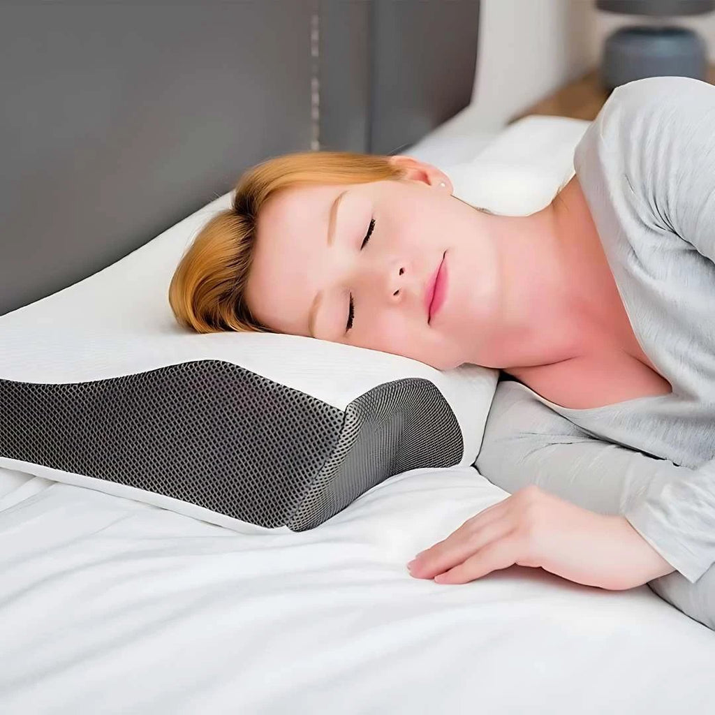 RestAlign Memory Foam Neck Support Pillow | Contoured Alignment for Neck Pain Relief and Improved Sleep Quality Bowlift by Bowlift