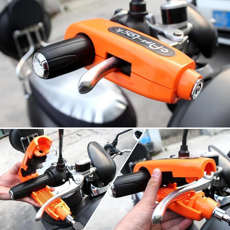 Universal anti-theft lock for motorcycle scooter handle grip by Bowlift