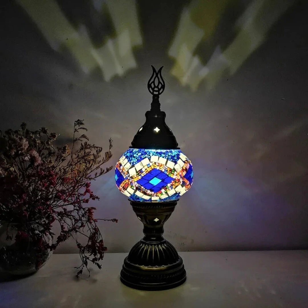 Mosaic Colorful Pattern Table Lamp Bowlift by Bowlift
