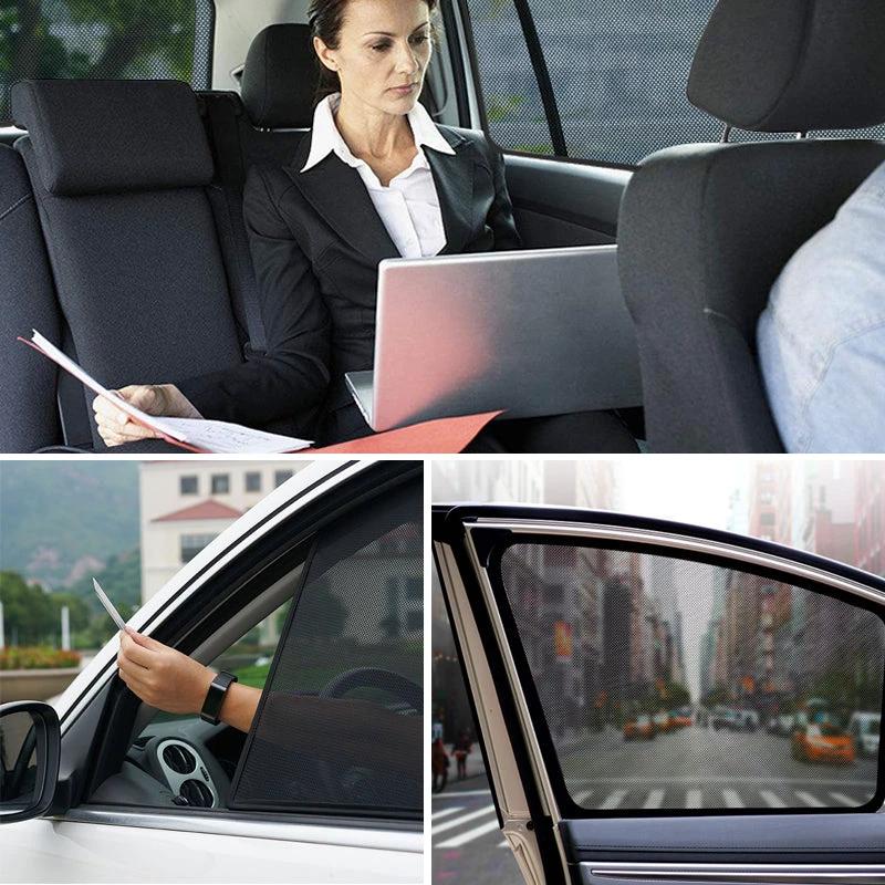 Magnetic holder for car window shade dispenser by Bowlift