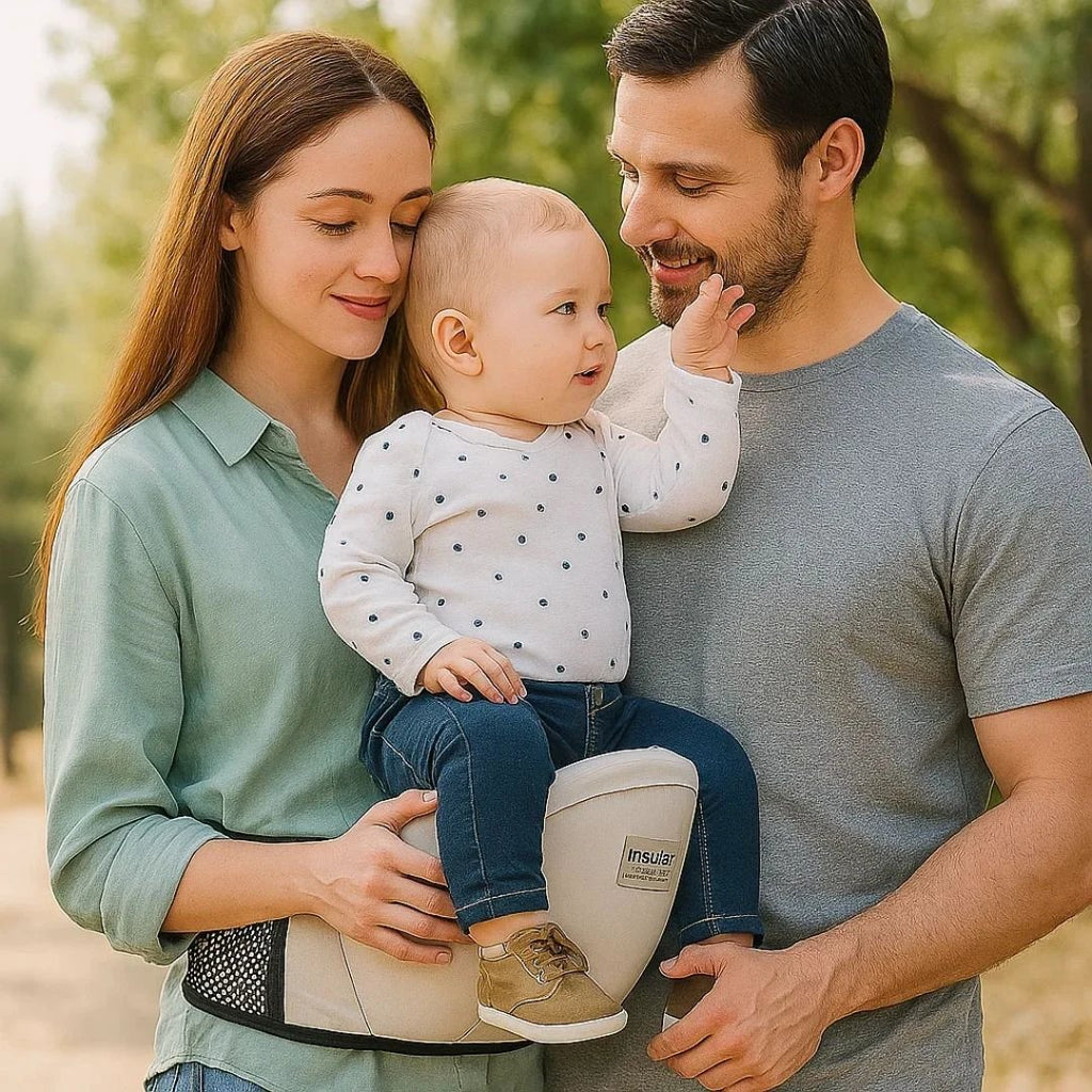 SureCarry | Ergonomic Hip‑Seat Carrier – Even Weight Distribution – Tear‑Resistant Nylon – Hands‑Free Support for Travelling Parents Bowlift by Bowlift