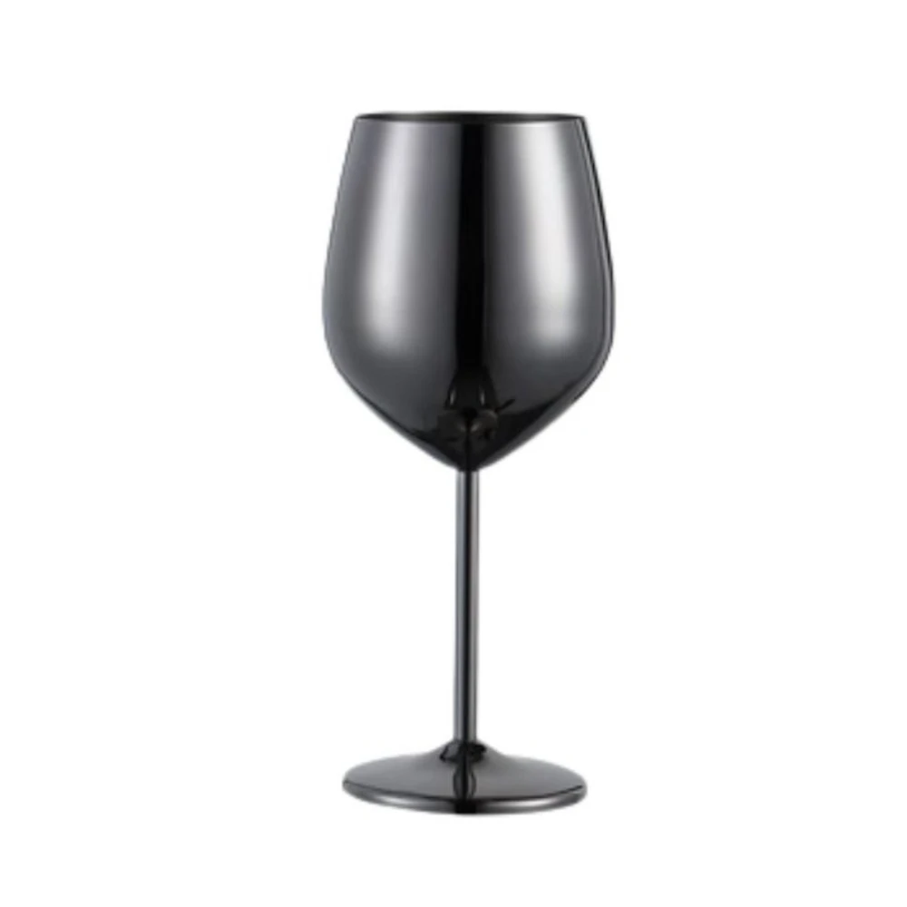 Lustrous Stainless Steel Wine Glass by Casa & Beyond