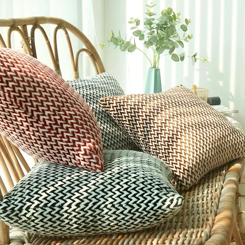 Lush Chevron Cushion Covers by Casa & Beyond
