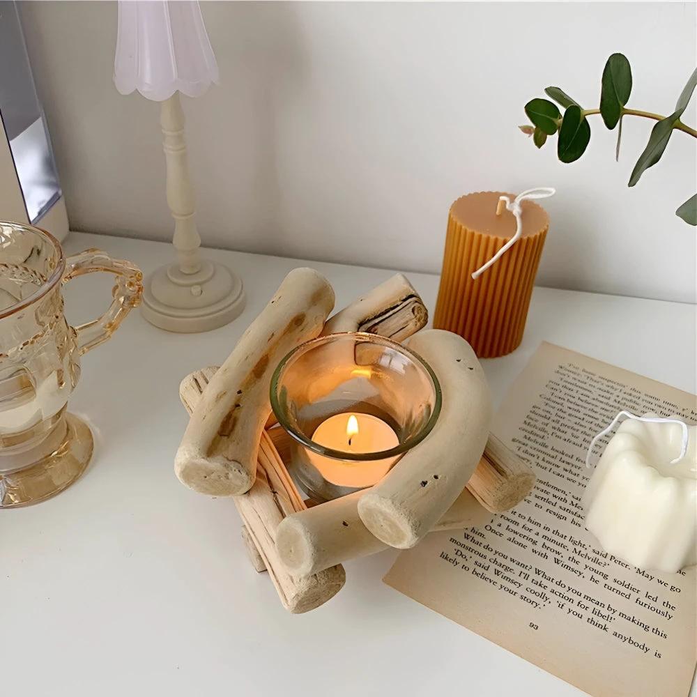 Driftwood Haven Candle Holder by Casa & Beyond