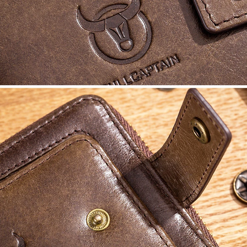 Multifunctional Anti-RFID Leather Wallet by Bowlift