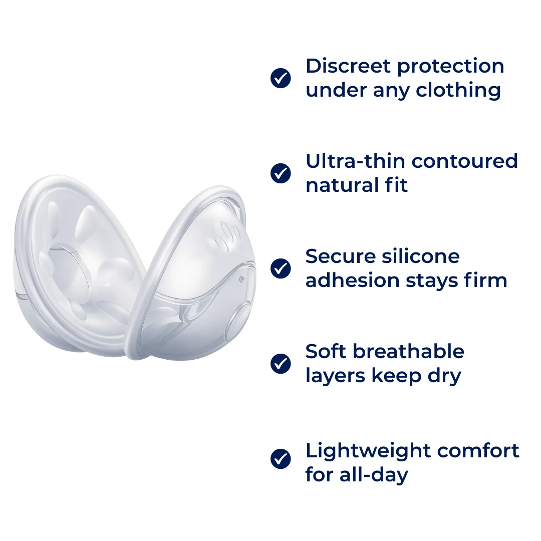 Silicone Adhesion – Thin Reusable – Discreet Leak Protection – Washable Comfort For Nursing Mums Bowlift by Bowlift