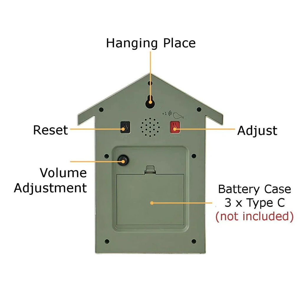 Modern Cuckoo Wall Clock – Elegant Minimalist Design with Hourly Cuckoo Sound by BowLift
