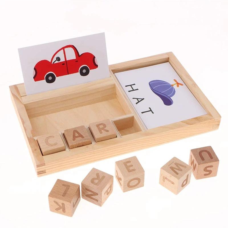 Alphabet Building Block Toy for Kids by Bowlift