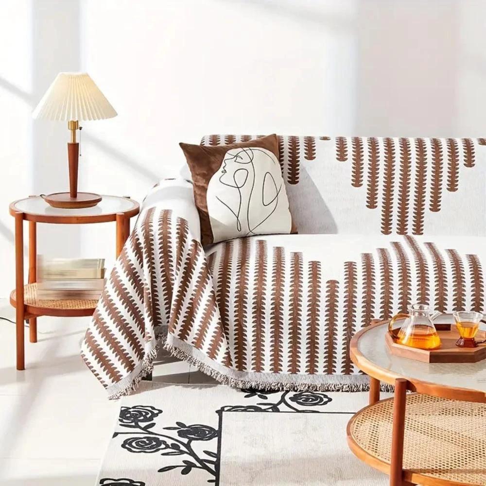 Modern Monochrome Fern Sofa Cover by Casa & Beyond