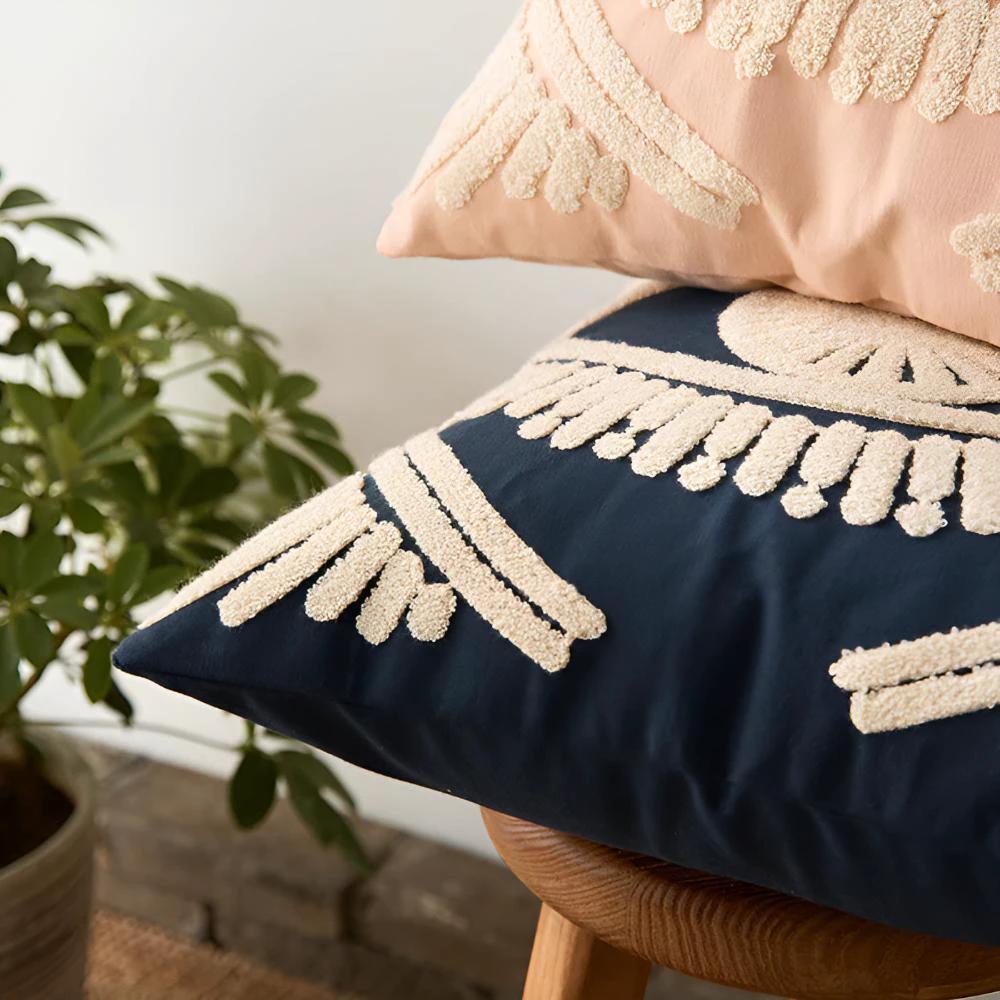 Boho Eye Embroidered Cushion Cover by Casa & Beyond