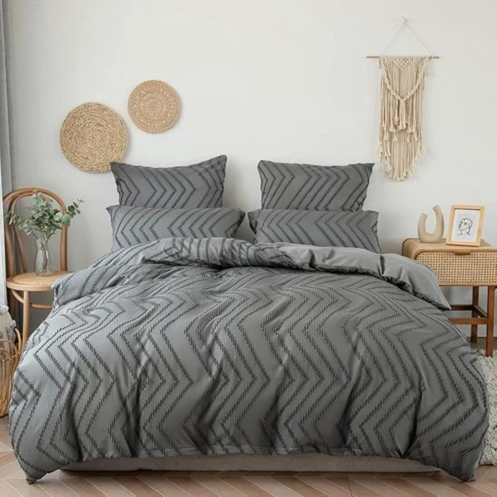 Chevron Plush Quilt Cover | 3pcs Set by Casa & Beyond