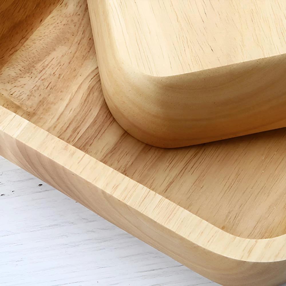 Natural Wood Square Bowl by Casa & Beyond