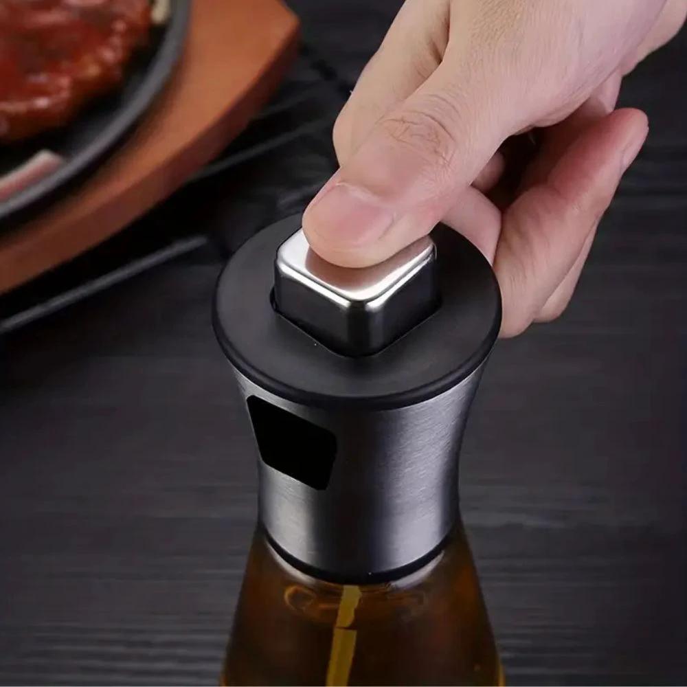Stainless Crystal Oil Spray Bottle by Casa & Beyond