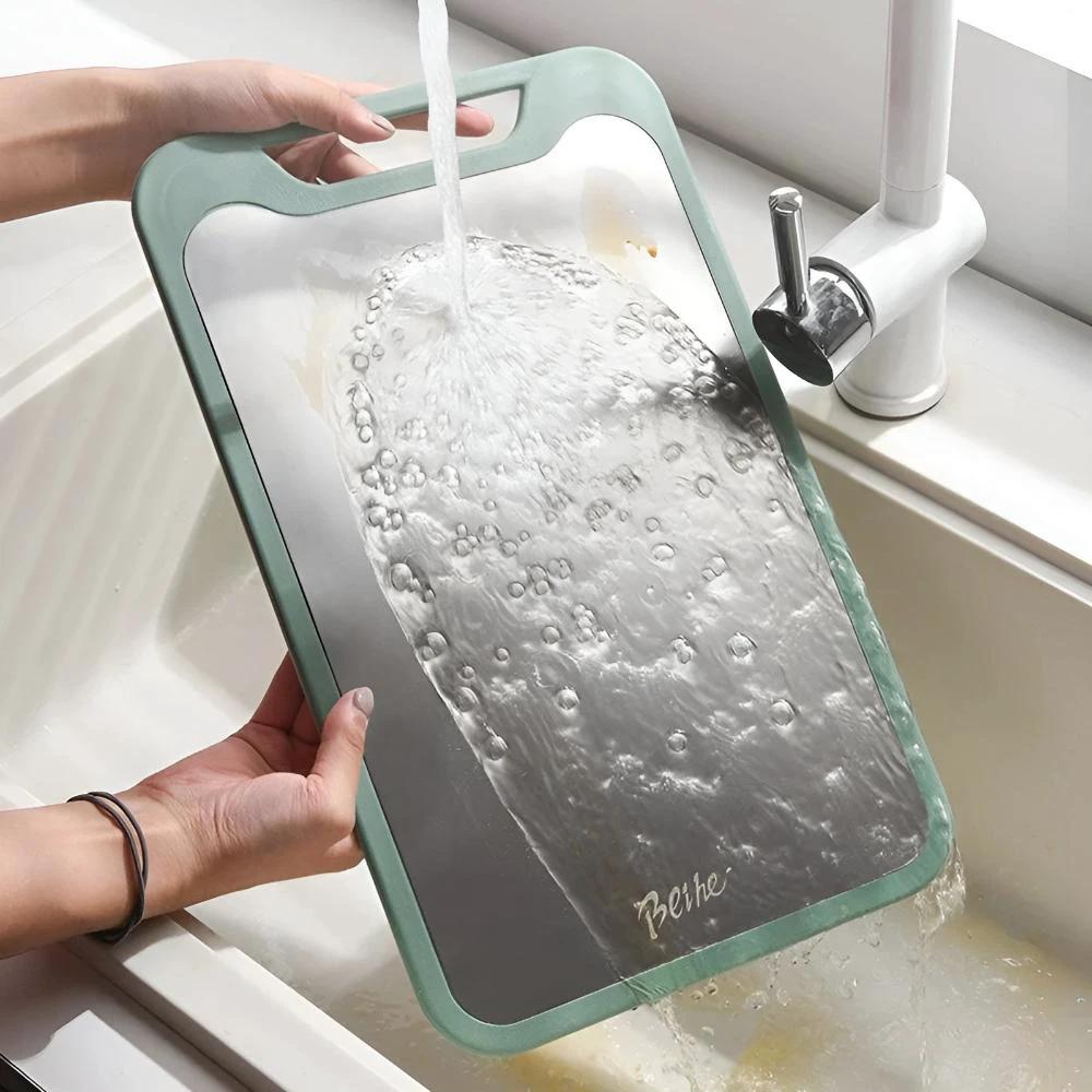 Stylish Double-Sided Stainless Steel Chopping Board by Casa & Beyond