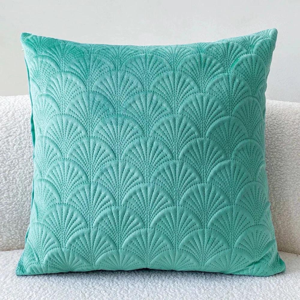 Coastal Velvet Shell Cushion Cover by Casa & Beyond