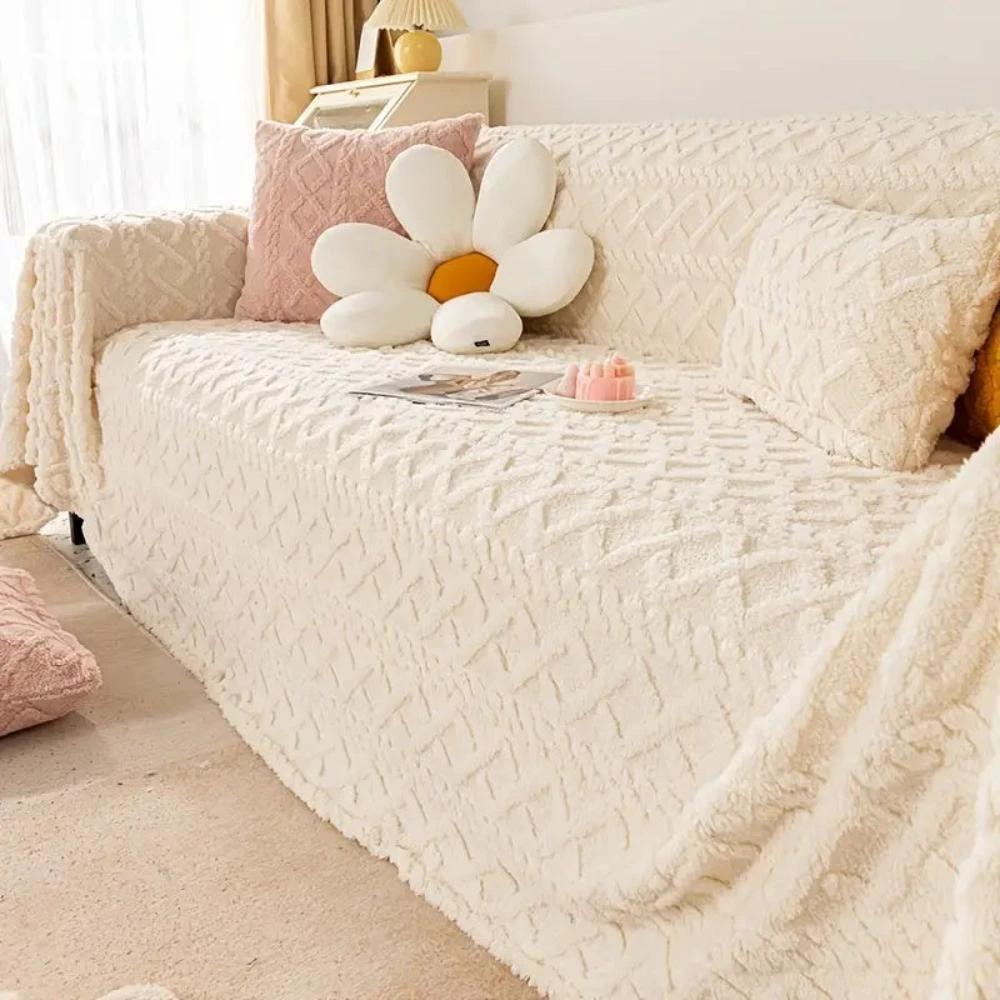 Snuggle Sherpa Sofa Cover by Casa & Beyond