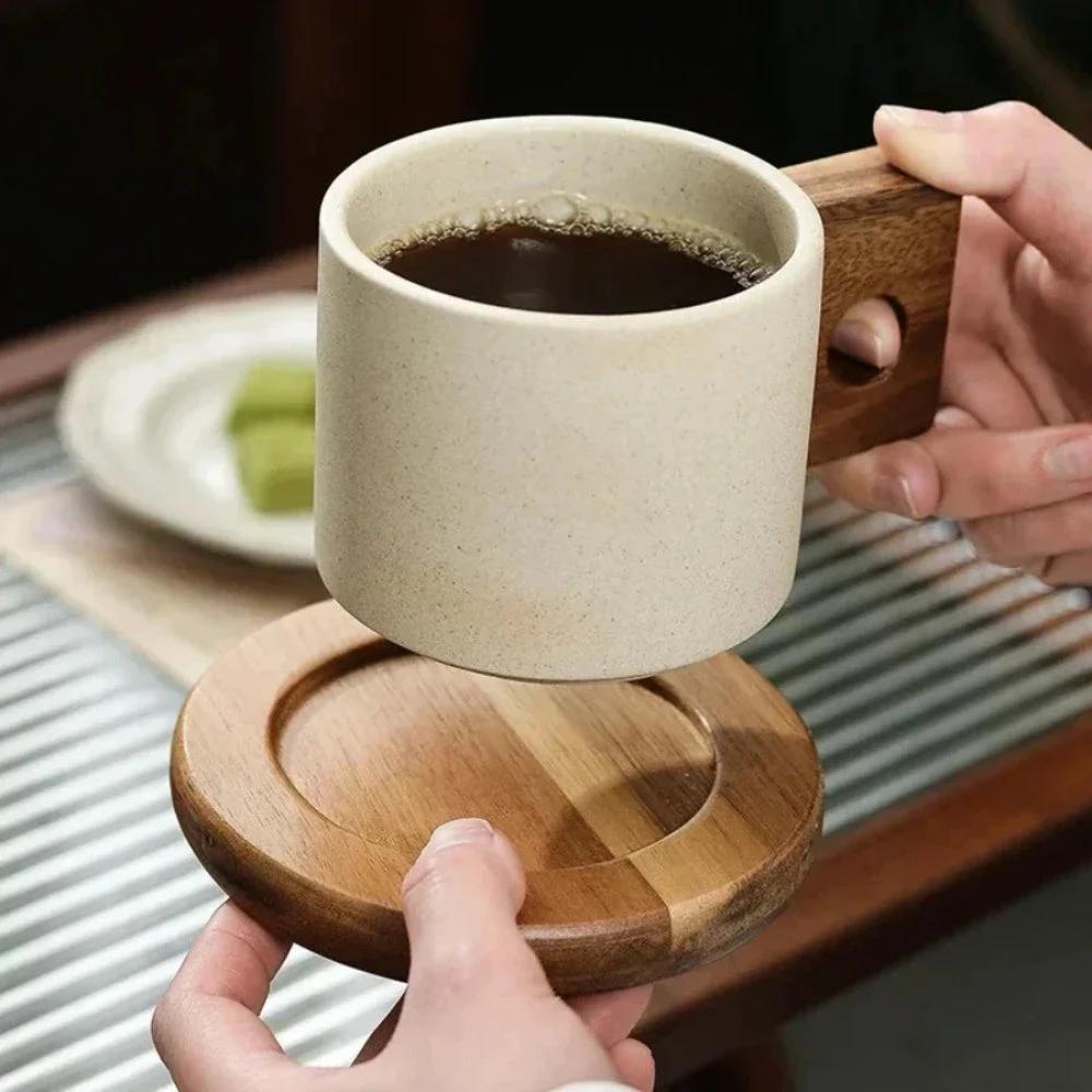 Modernist Ceramic Wooden Pallet Mug by Casa & Beyond