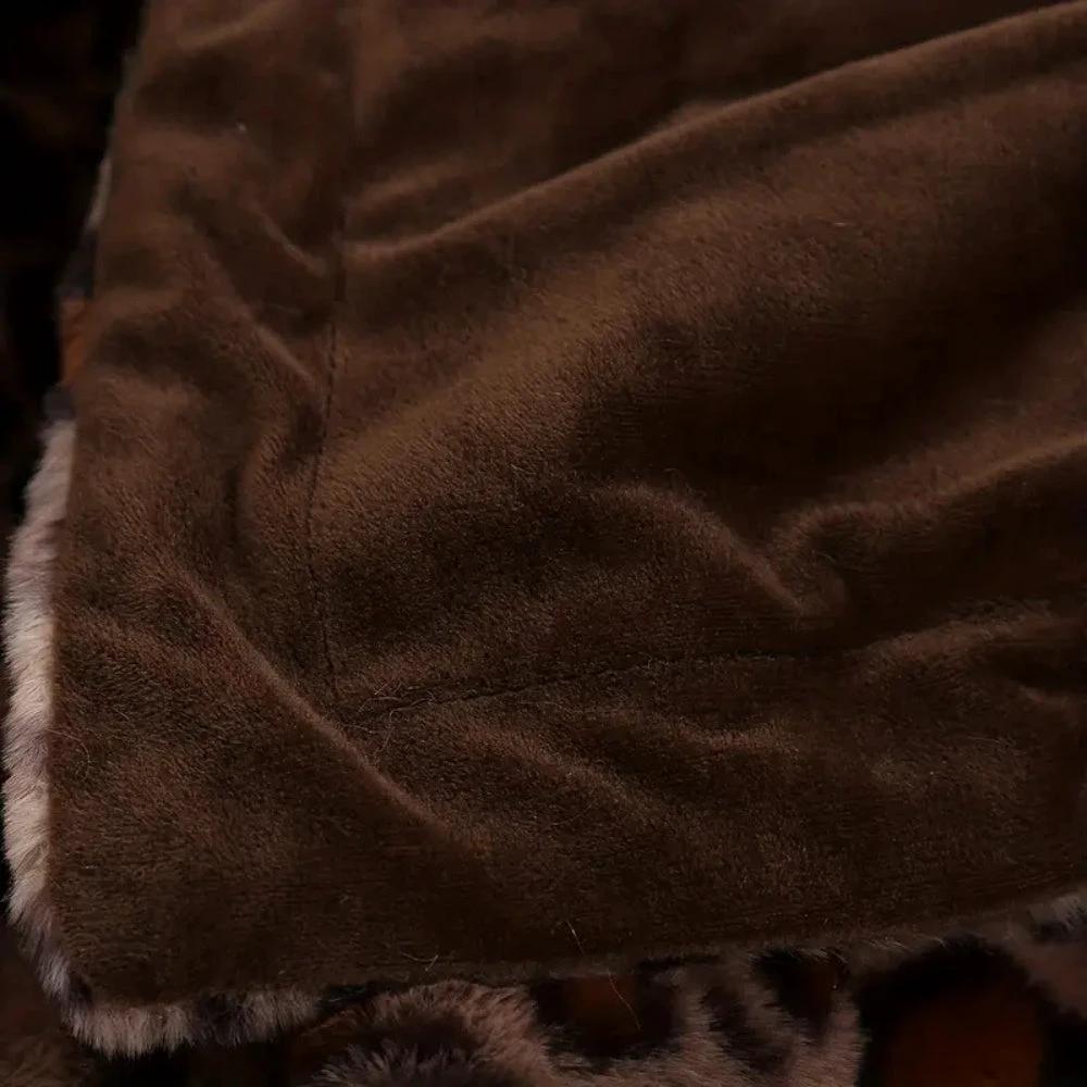 Wild Elegance Leopard Print Blanket by Casa & Beyond