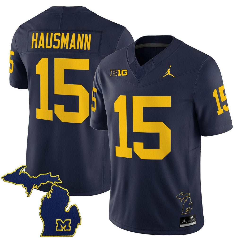 Ernest Hausmann Jersey #15 Michigan Wolverines 2025 Limited V2 Stitched Navy by My Store NCAA Football Jerseys