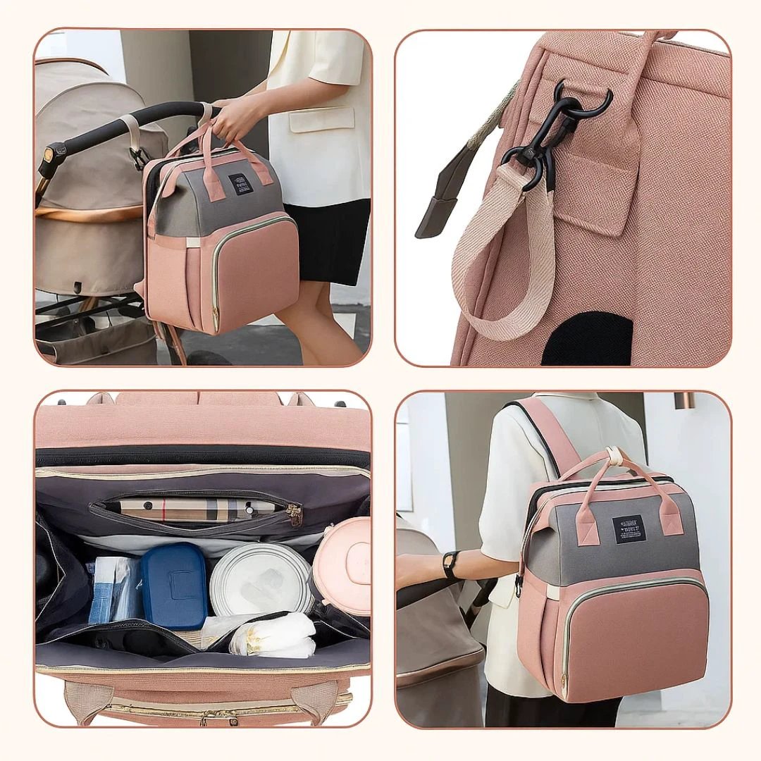 BabyVoyage | Foldable Baby Travel Cot – Waterproof Design – USB Charging Port – Ideal for On-the-Go Parents Bowlift by Bowlift