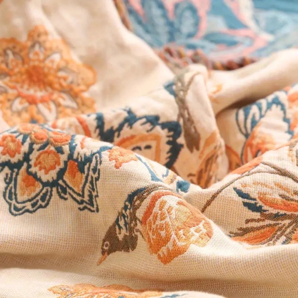 Rustic Cozy Boho Throw Blanket by Casa & Beyond