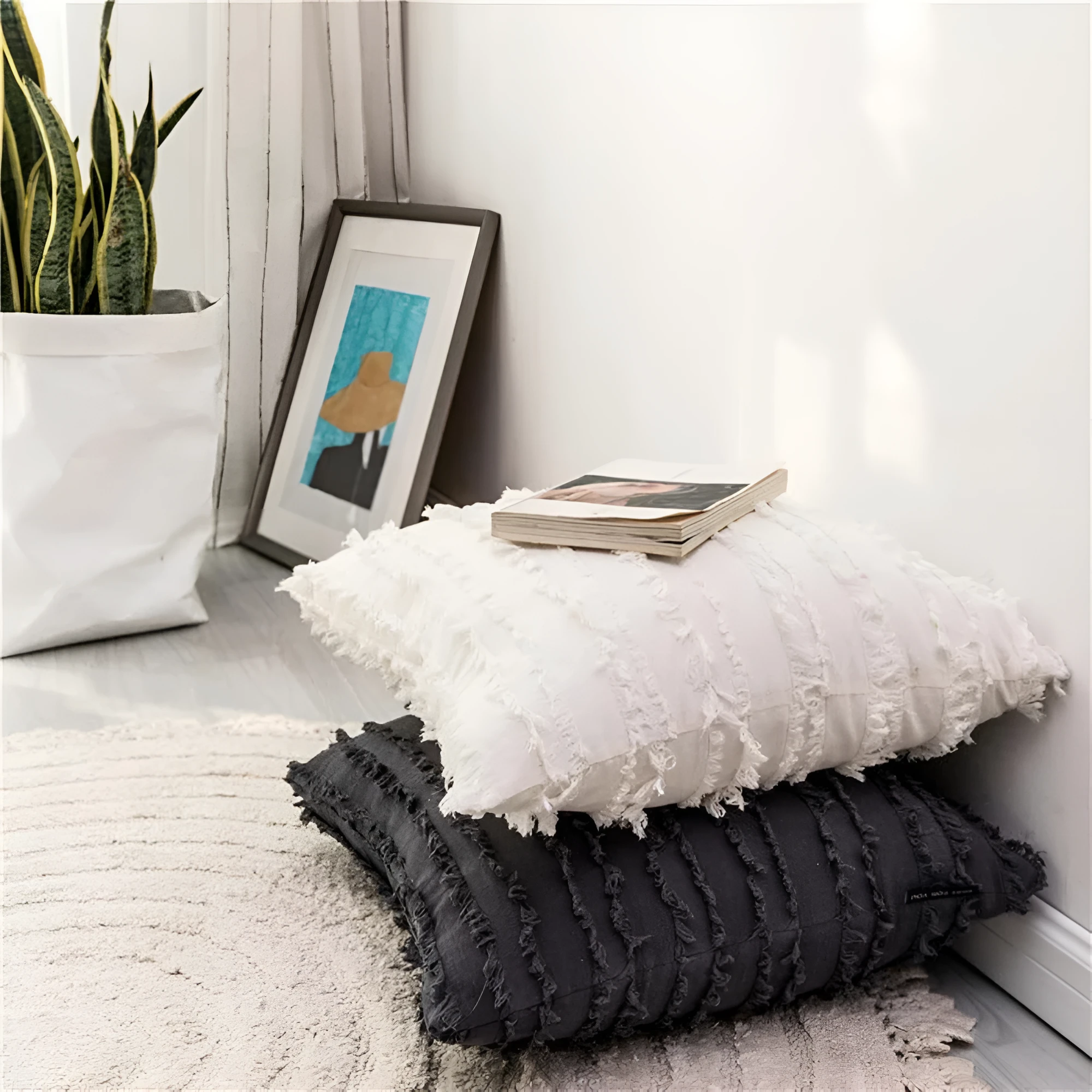 Bohemian Fringe Cushion Cover by Casa & Beyond