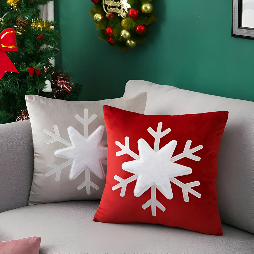 Snowflake Holiday Pillowcase by Casa & Beyond