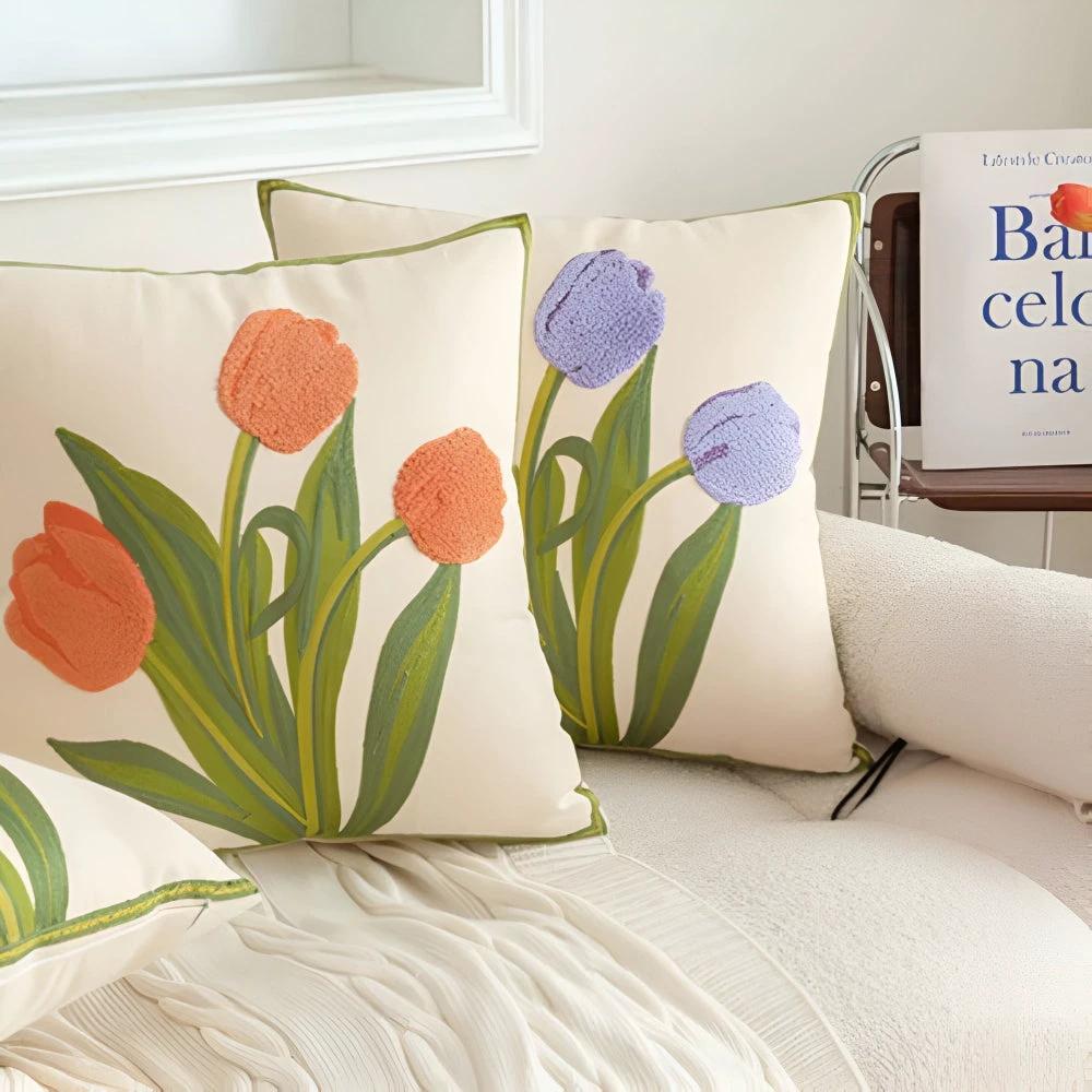 Blooming Tulip Cushion Cover by Casa & Beyond
