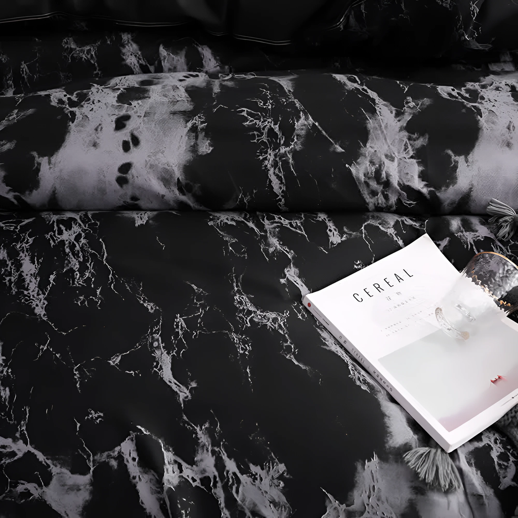 Luxe Black Marble | 3pcs Duvet Cover Sets by Casa & Beyond