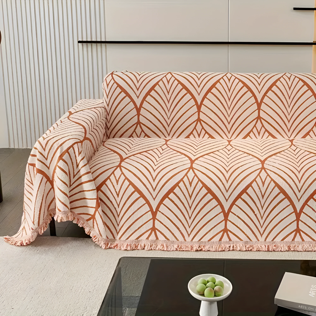 Modern Maple Leaf Sofa Cover by Casa & Beyond